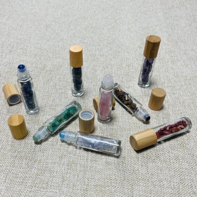 wholesale clear glass roll-on bottle 10ml for face massage