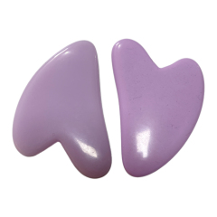 Placa de gua sha de resina corazon