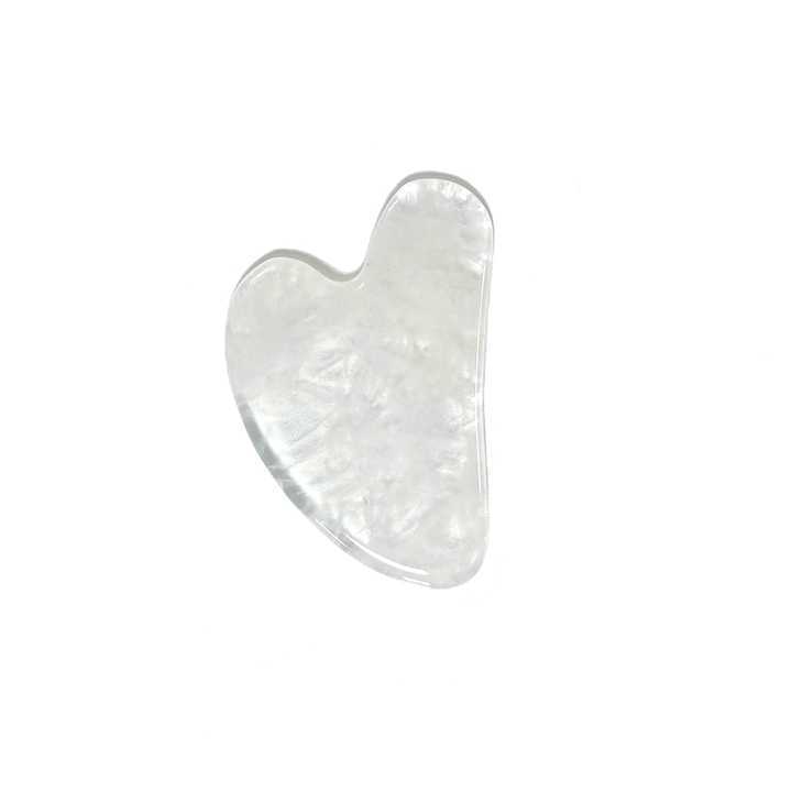 factory natural clear transparent jade white crystal guasha board for face