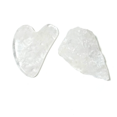 factory natural clear transparent jade white crystal guasha board for face
