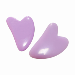 Placa de gua sha de resina corazon