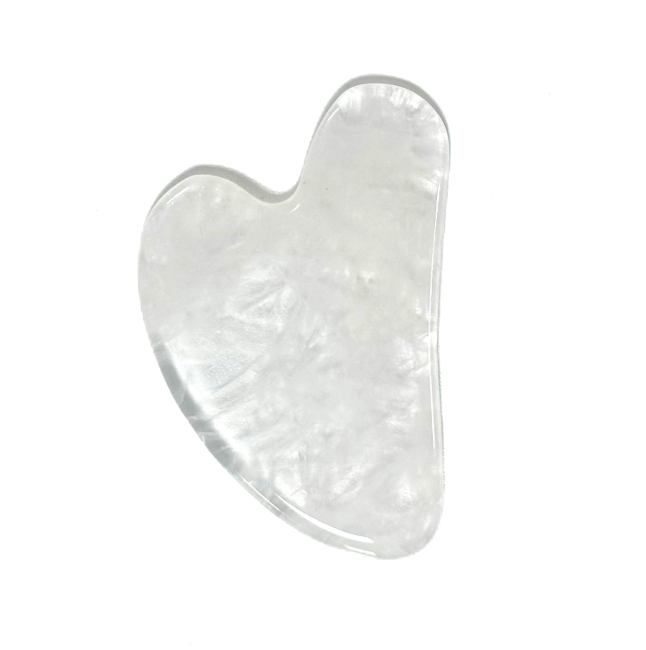 factory natural clear transparent jade white crystal guasha board for face