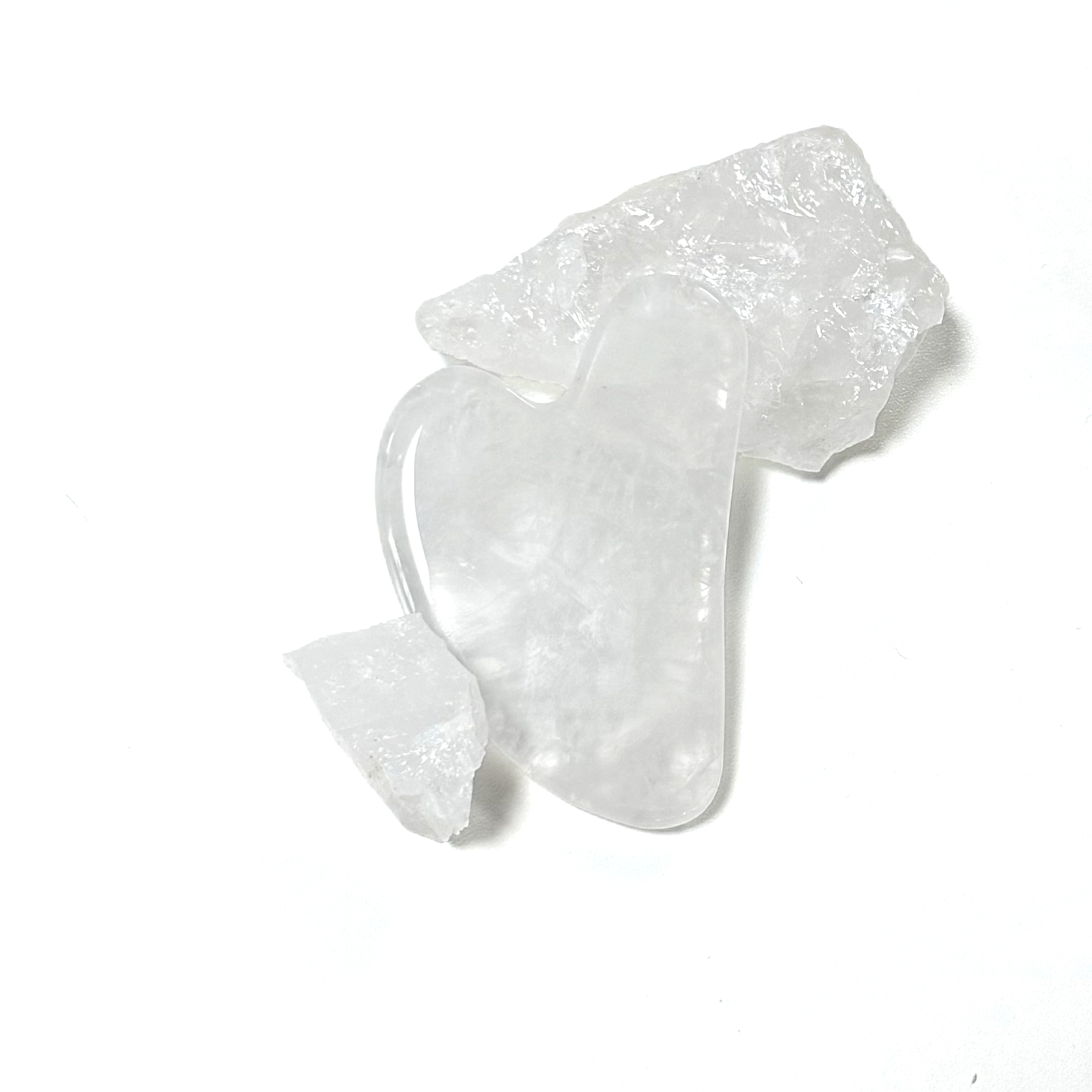 factory natural clear transparent jade white crystal guasha board for face