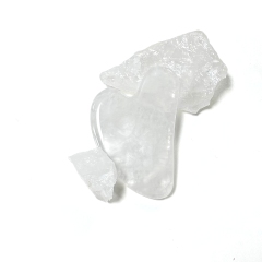 factory natural clear transparent jade white crystal guasha board for face