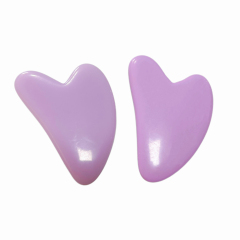 Placa de gua sha de resina corazon