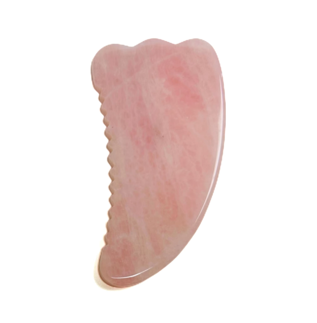 large size pink color rose quartz jade gua sha body tool