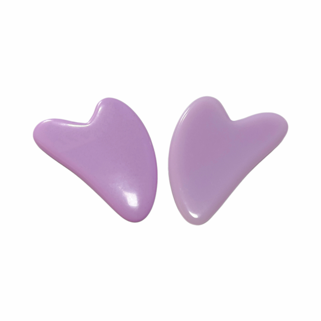 Placa de gua sha de resina corazon