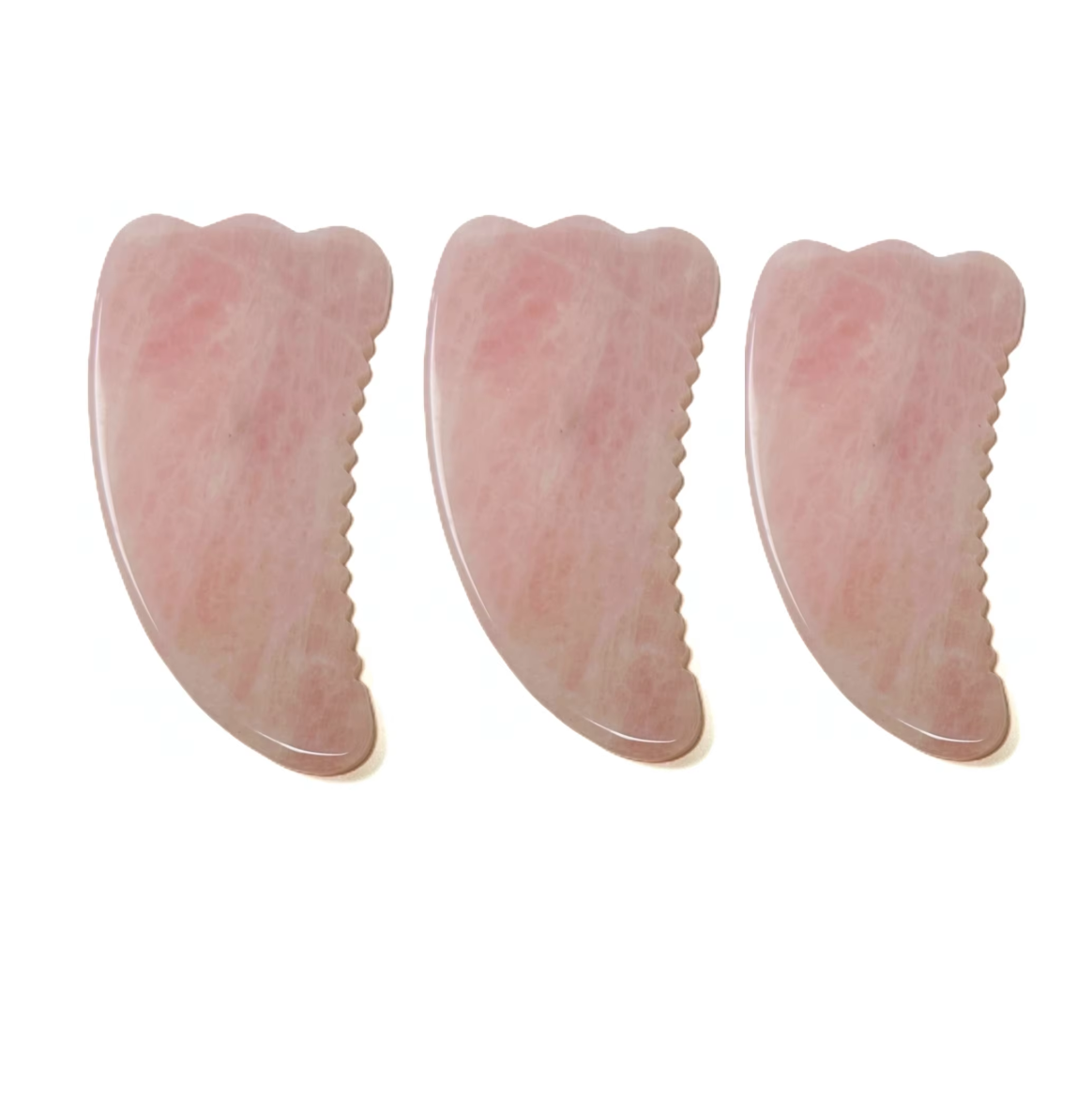 large size pink color rose quartz jade gua sha body tool