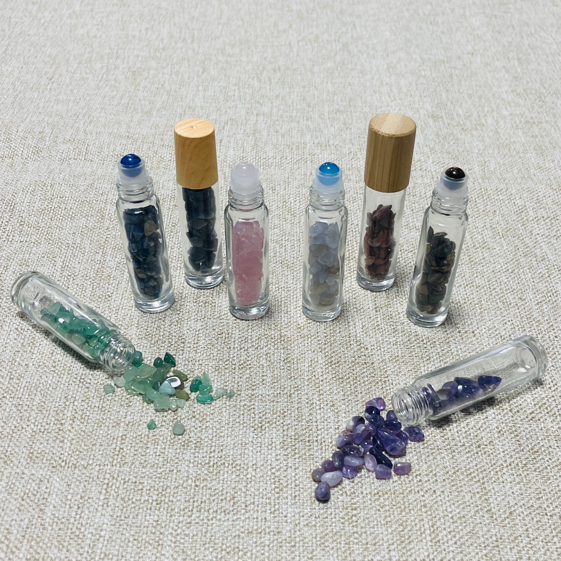 wholesale clear glass roll-on bottle 10ml for face massage