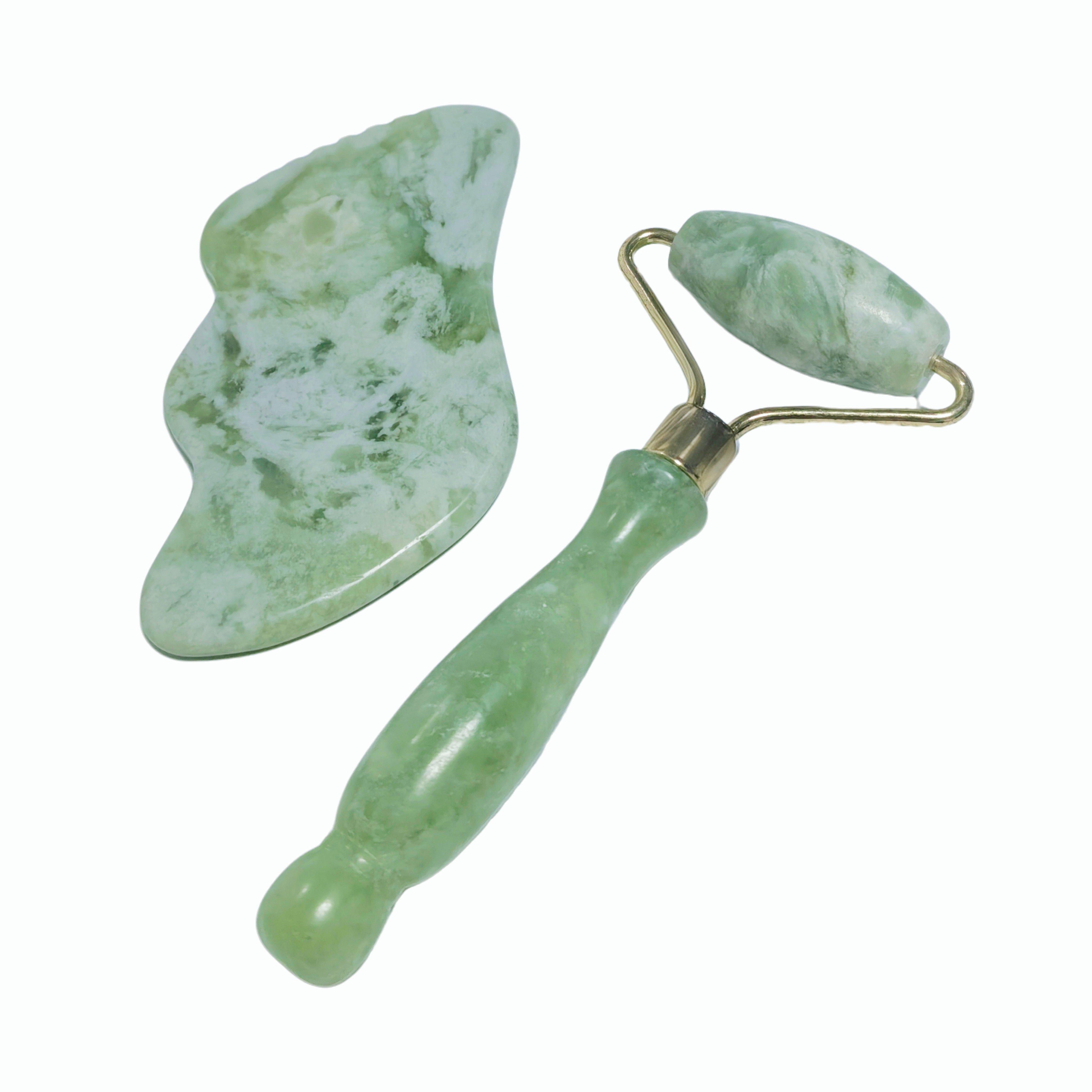 wholesale factory best price hot selling beauty skin care tools xiuyan jade facial roller gua sha set (2-in-1)