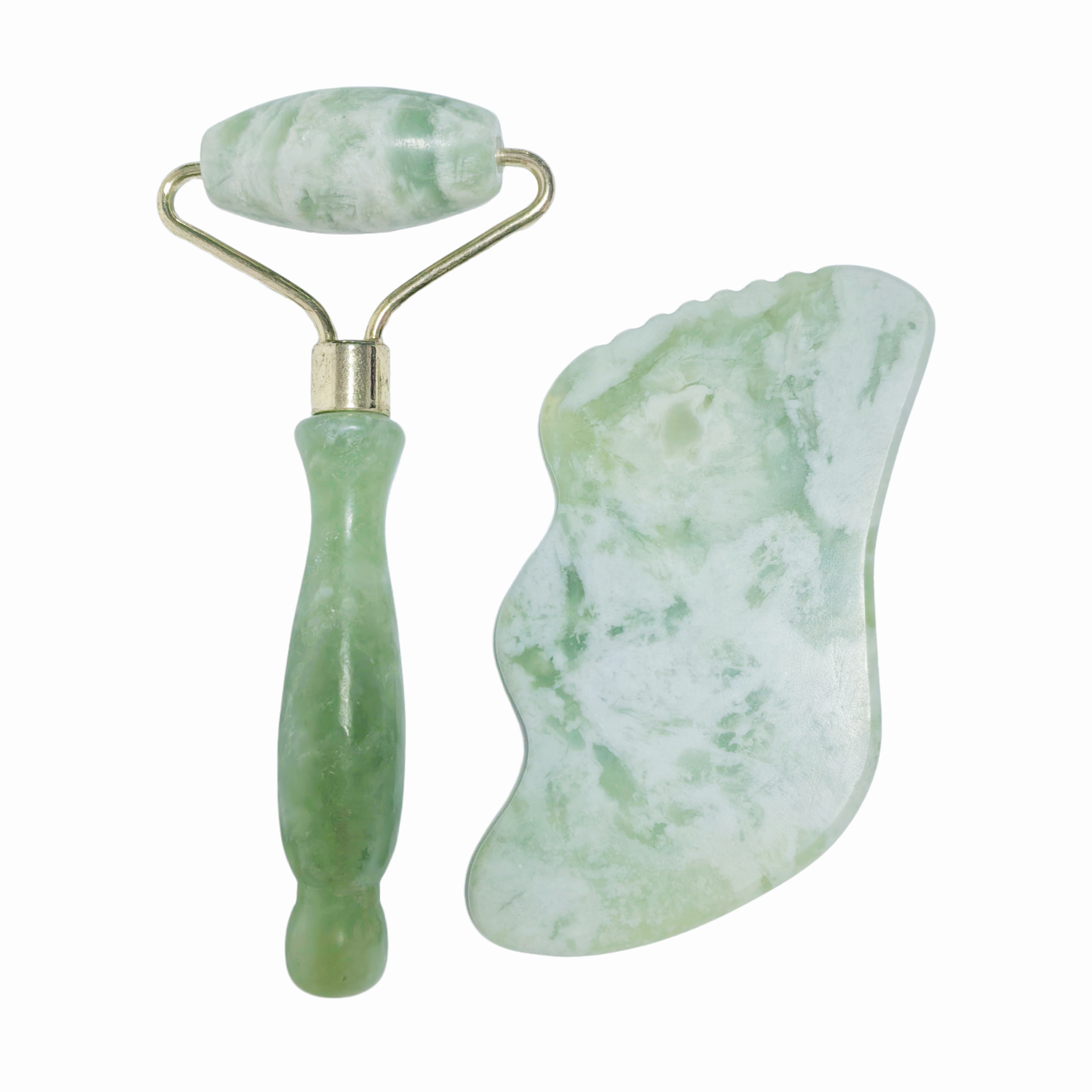 wholesale factory best price hot selling beauty skin care tools xiuyan jade facial roller gua sha set (2-in-1)