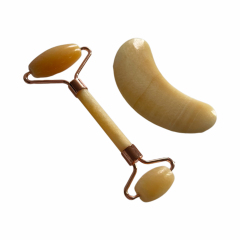 yellow jade roller & gua sha set