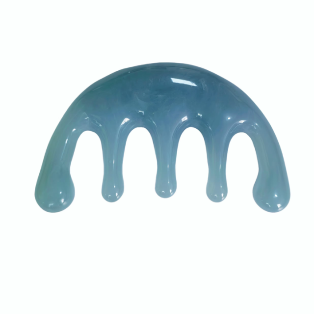 Peine de masaje y gua sha de resina