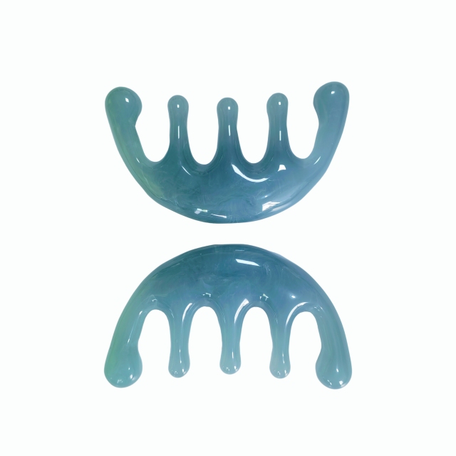 Peine de masaje y gua sha de resina