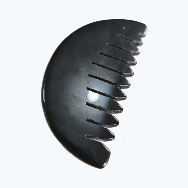 Peine de masaje de cuero cabelludo obsidiana negra