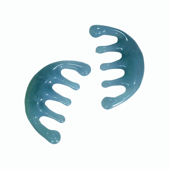 Peine de masaje y gua sha de resina