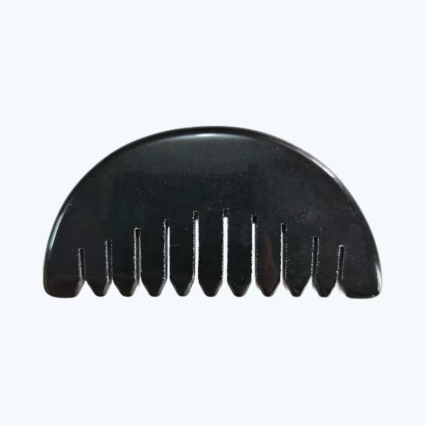 Peine de masaje de cuero cabelludo obsidiana negra