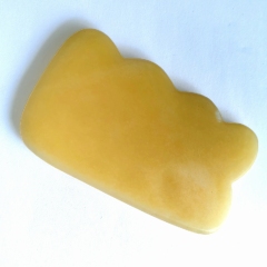 Gua sha de jade amarillo