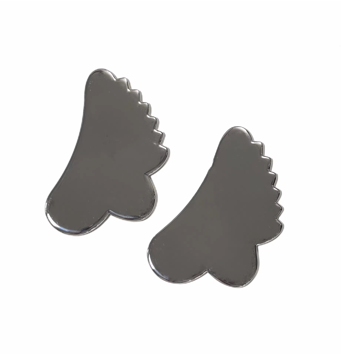 Stainless Steel Guasha Tools Anti Aging Metal Face Massager with Serrated Edge