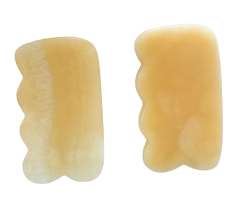 Gua sha de jade amarillo