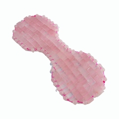 Made in China Manufacturer Spa Use Beaty Tools Cool Gemstone Massager Rose Quartz Mask Jade Woven Eye Pad for Eye Relief