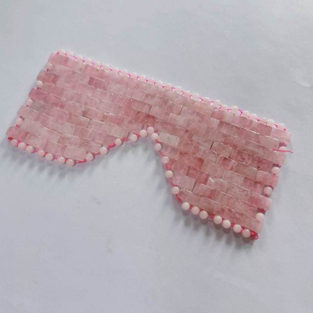 spa use relaxation beauty tools rose quartz cold jade mask massager eye cooling pads