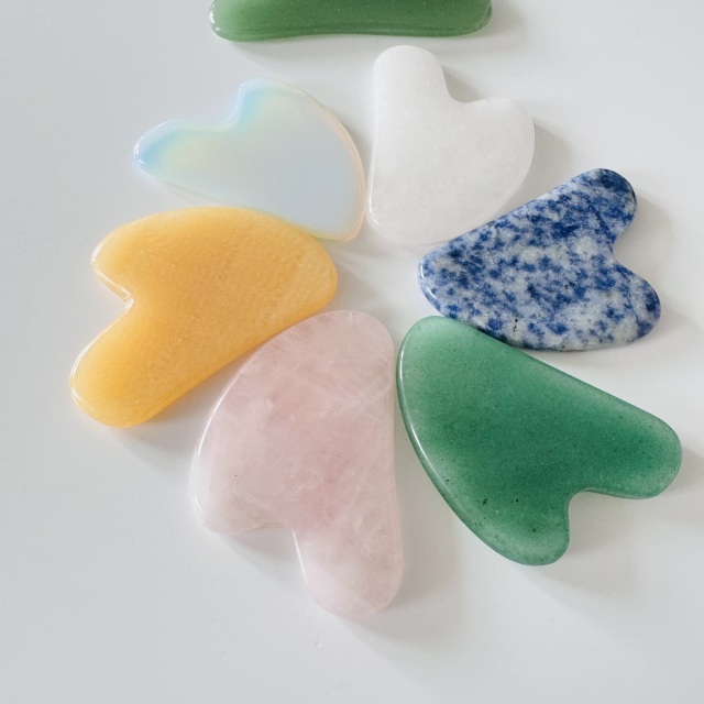 custom logo factory wholesale natural stone gua sha engraving private label