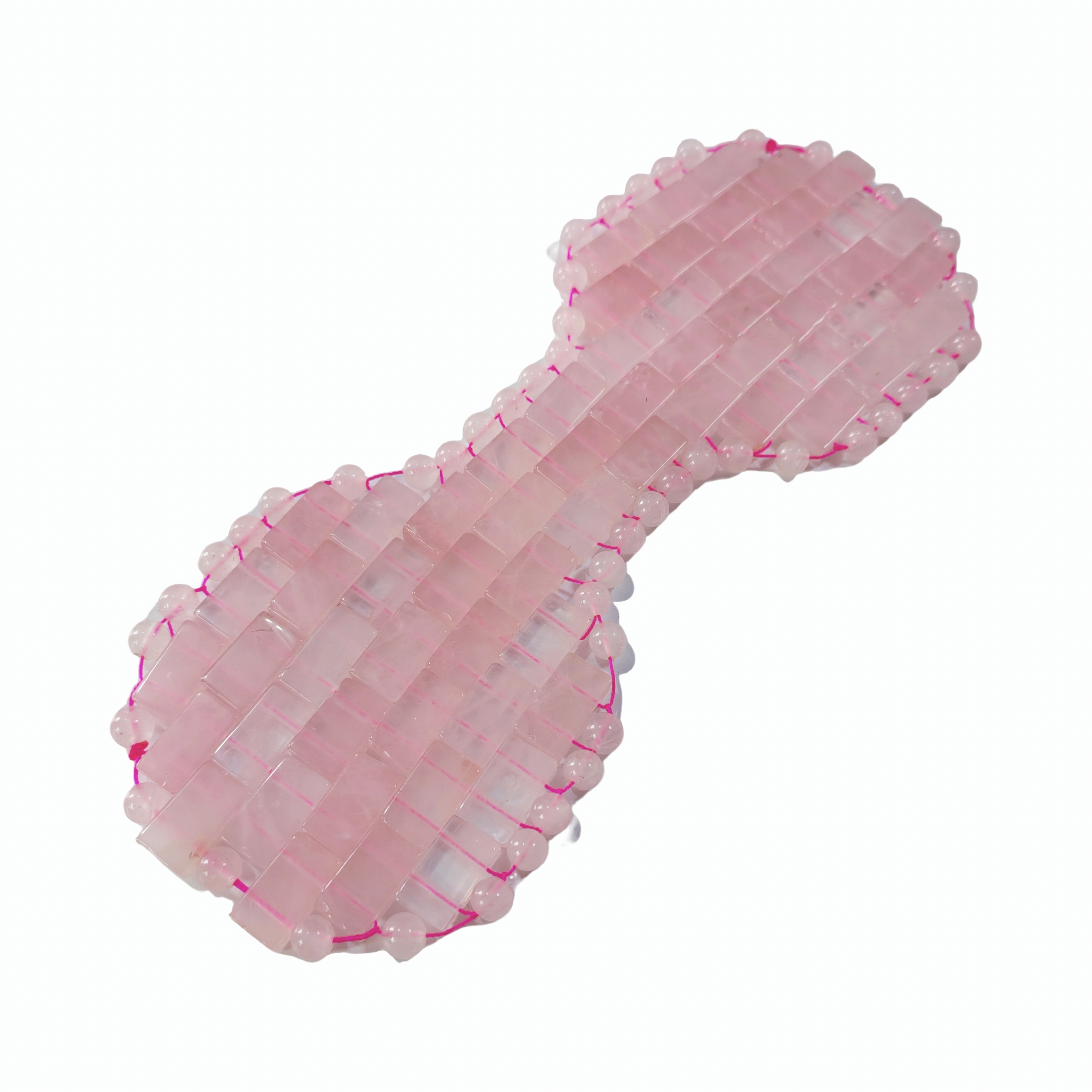 Made in China Manufacturer Spa Use Beaty Tools Cool Gemstone Massager Rose Quartz Mask Jade Woven Eye Pad for Eye Relief