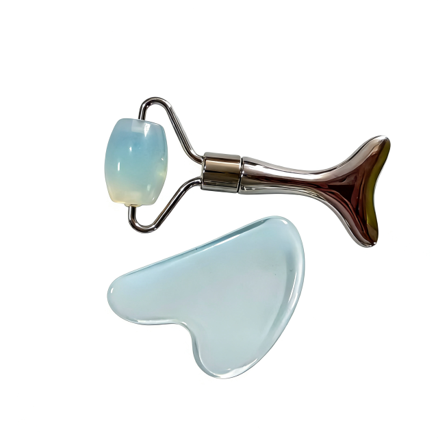 small size other massage products opalite gemstone gua sha jade roller set skincare accessories