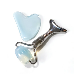 small size other massage products opalite gemstone gua sha jade roller set skincare accessories