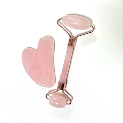 wholesale price women gift 2026 best selling beauty tools natural jade rose quartz jade roller gua sha massager for face lifting
