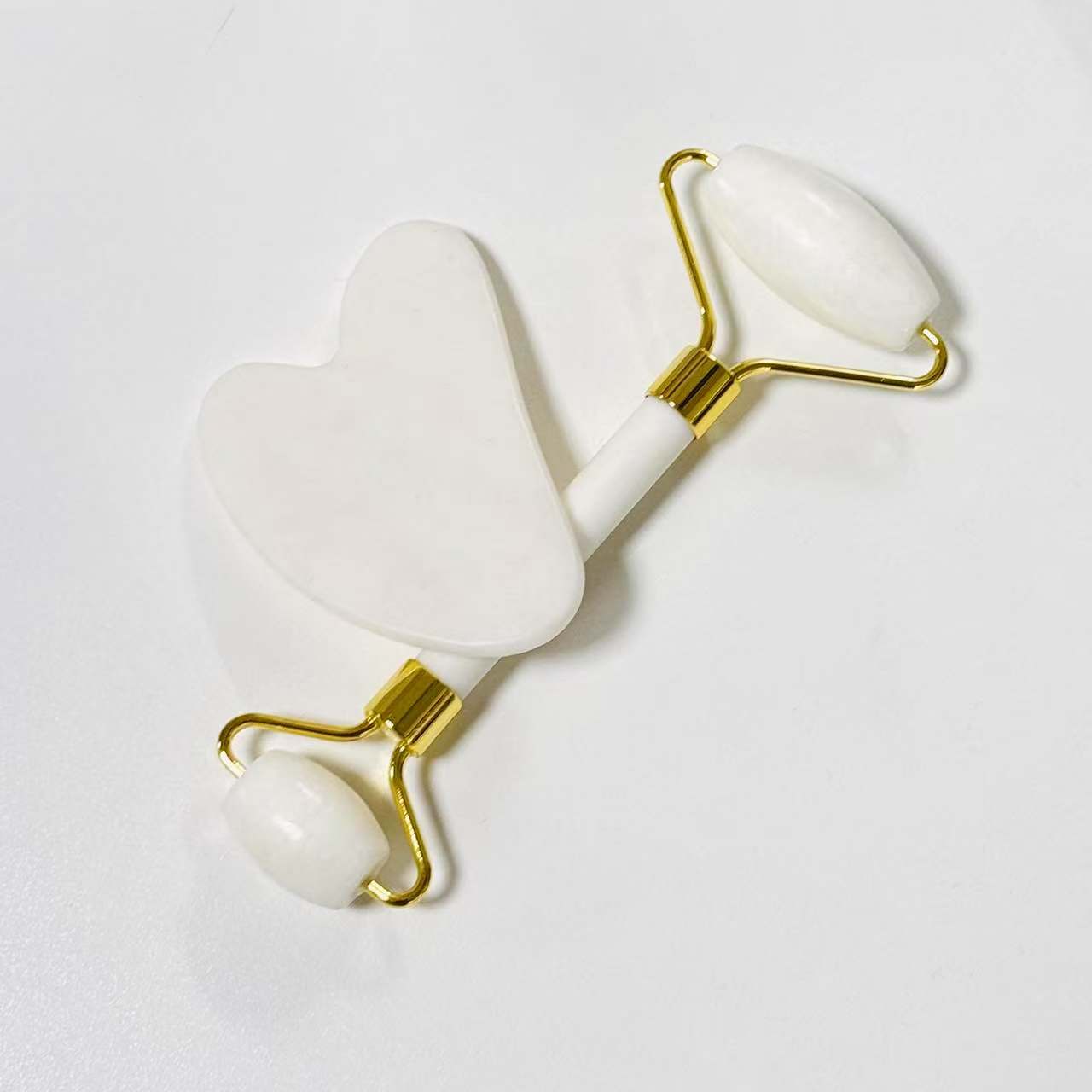 Chinese Huizhou factory Yingjia Craftwork manufacturer wholesale natural stone white xiuyan jade gua sha set in box