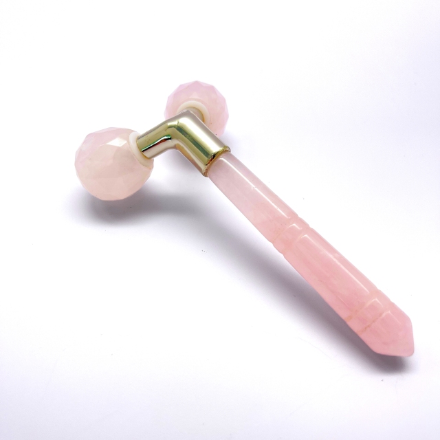 Y shaped anti-aging face lifting pink color natural jade Y shaped jawline slimming massager ice facial roller
