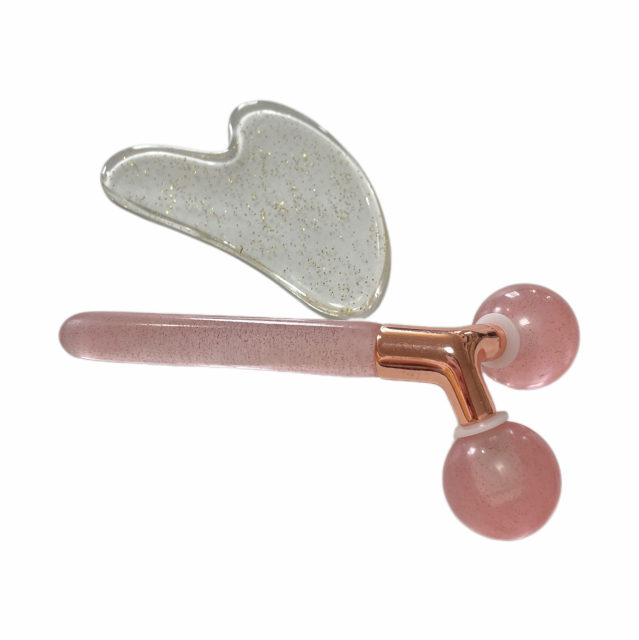 Y shaped cheap price face lifting anti-aging beauty products resin massager 3D roller gua sha set skin care tool