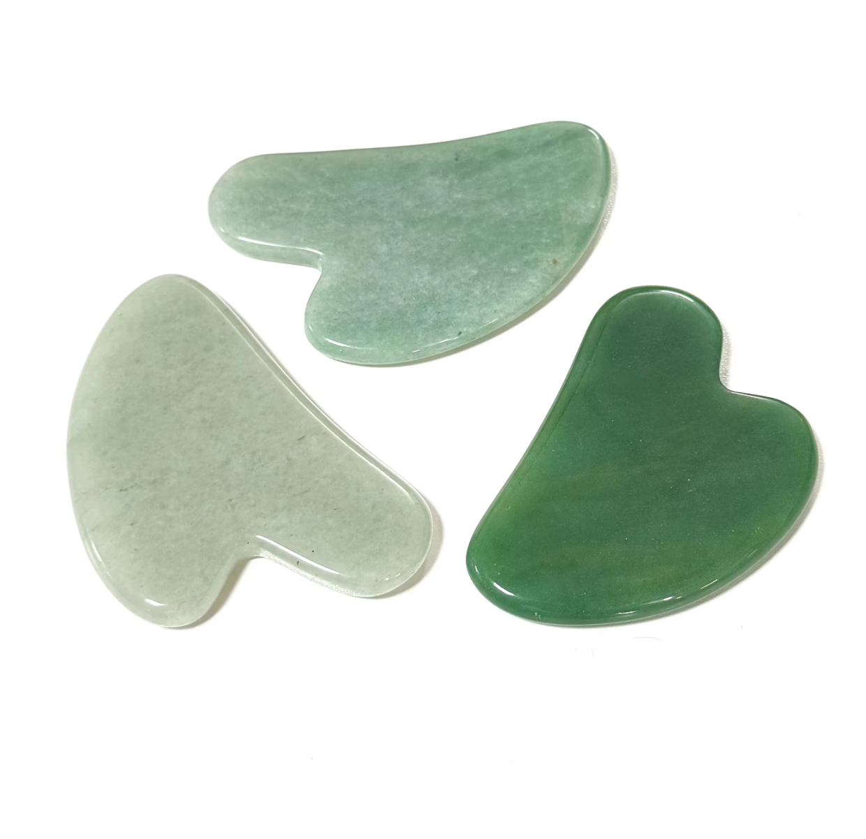 factory wholesale price natural jade green aventurine stone face scraping  massage board