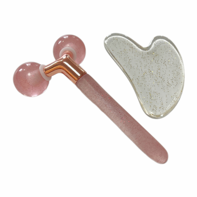 Y shaped cheap price face lifting anti-aging beauty products resin massager 3D roller gua sha set skin care tool