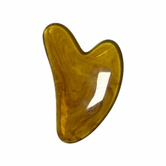 cheap price personalized logo wholesale yellow color resin material facial gua sha