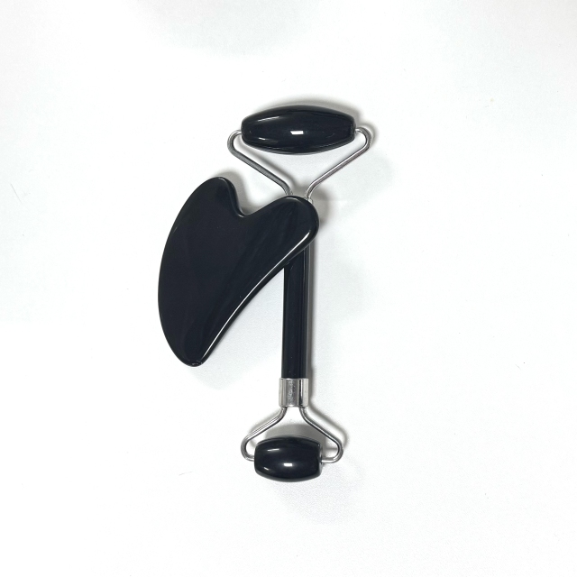black obsidian guasha stone set