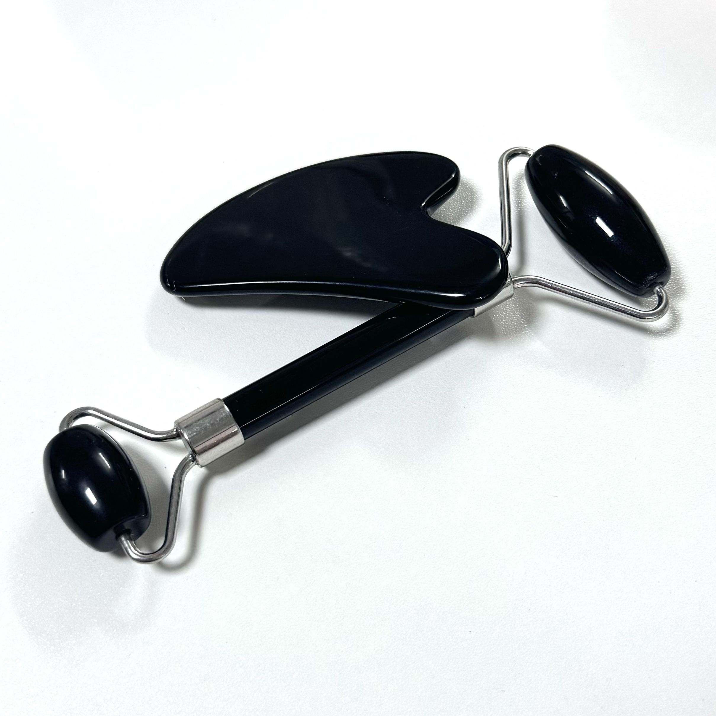 black obsidian guasha stone set