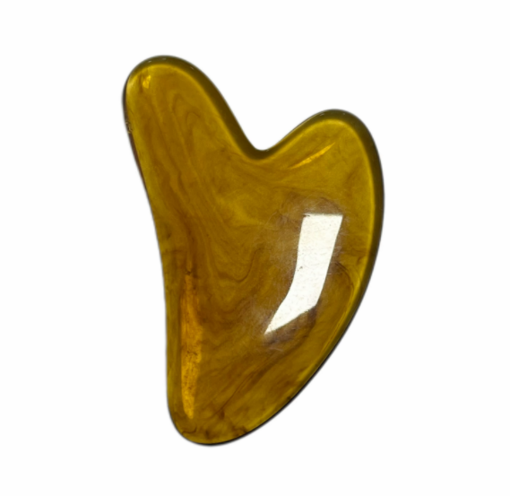 cheap price personalized logo wholesale yellow color resin material facial gua sha