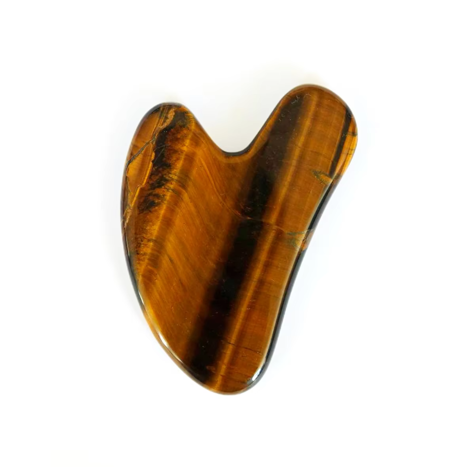 China supplier Huizhou factory wholesale custom heart shaped natural jade tiger's eye gua sha