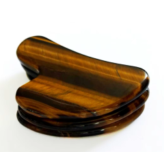 China supplier Huizhou factory wholesale custom heart shaped natural jade tiger's eye gua sha