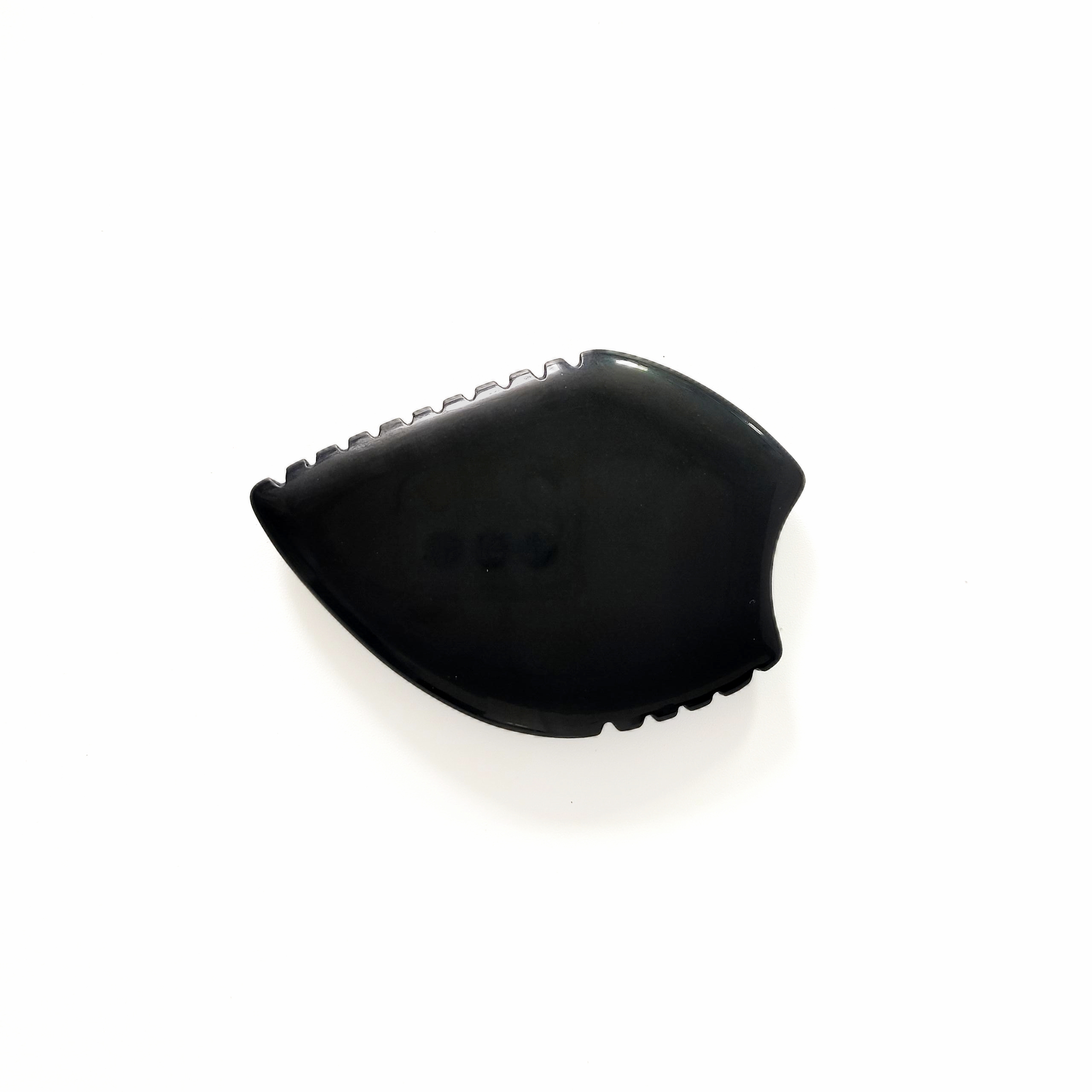 custom logo natural skin care massage tools thick big size obsidian stone gua sha black