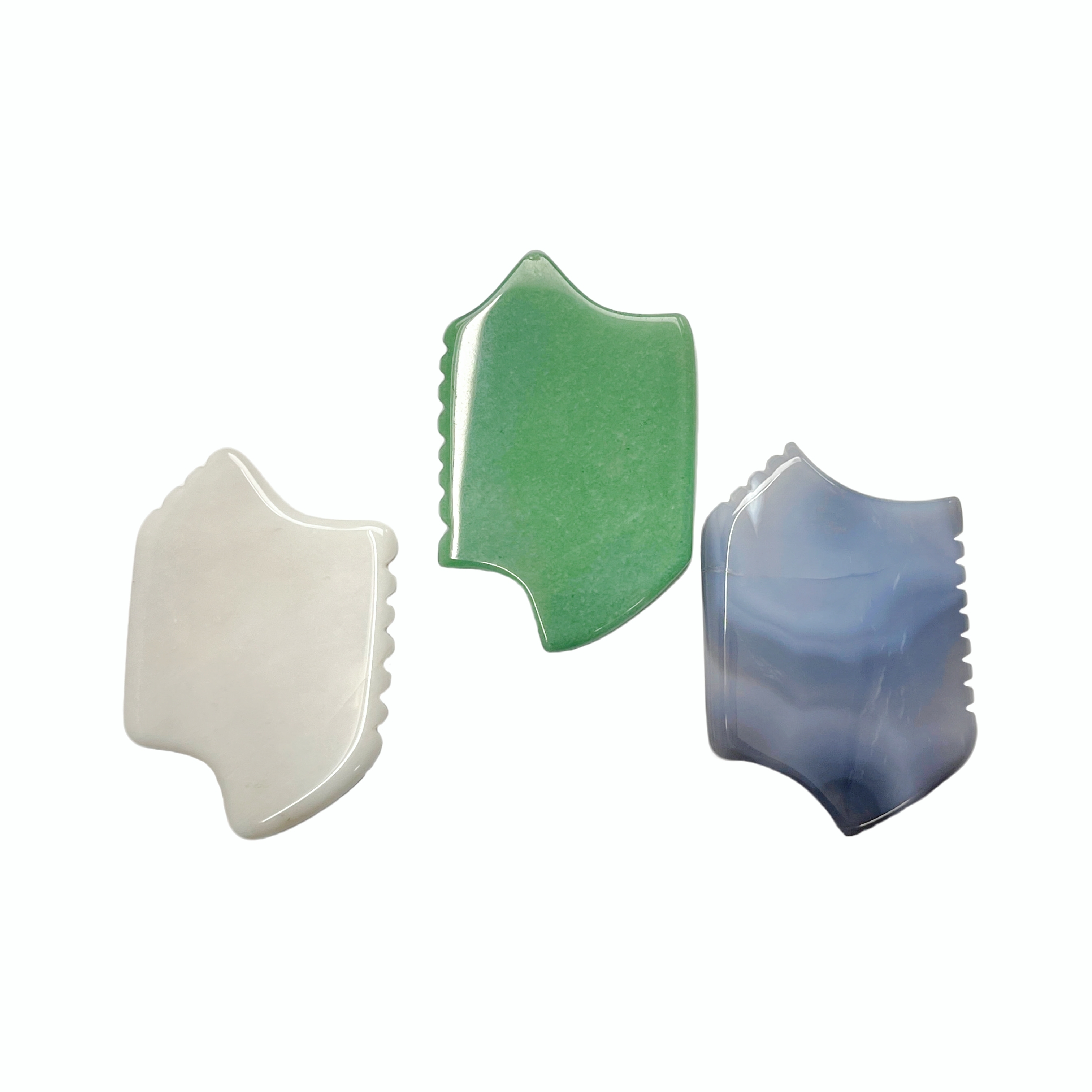 Made in China Factory Face Lifting Beauty Tools Lymphatic Drainage Green Aventurine Guasha Scraping Massage Tool