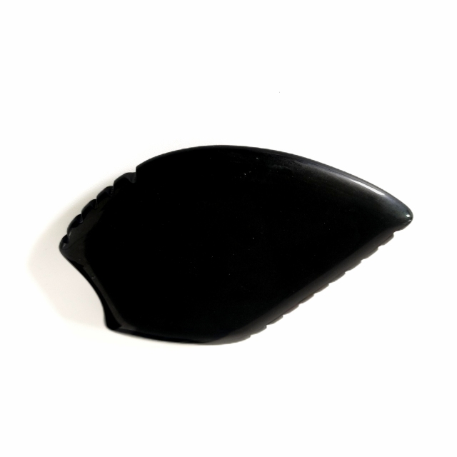 custom logo natural skin care massage tools thick big size obsidian stone gua sha black