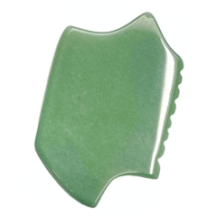 Made in China Factory Face Lifting Beauty Tools Lymphatic Drainage Green Aventurine Guasha Scraping Massage Tool