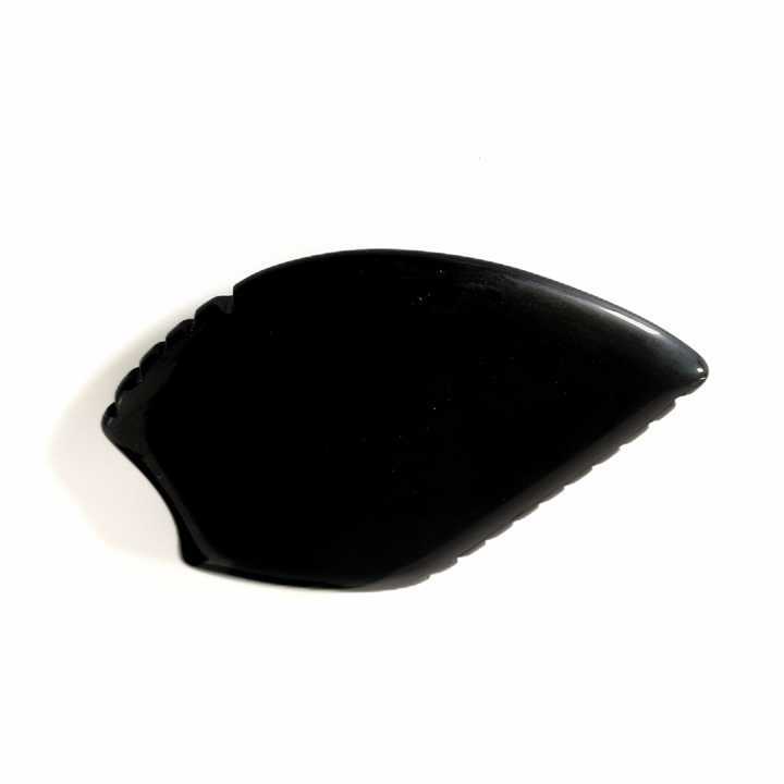 custom logo natural skin care massage tools thick big size obsidian stone gua sha black