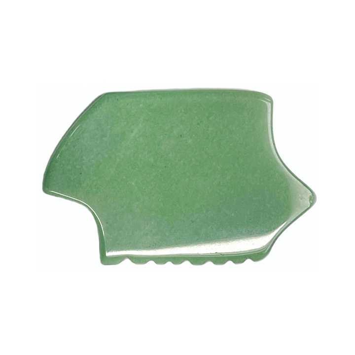 Made in China Factory Face Lifting Beauty Tools Lymphatic Drainage Green Aventurine Guasha Scraping Massage Tool