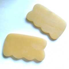 custom logo face lifting beauty tools best selling factory wholesale price natural yellow jade guasha stone