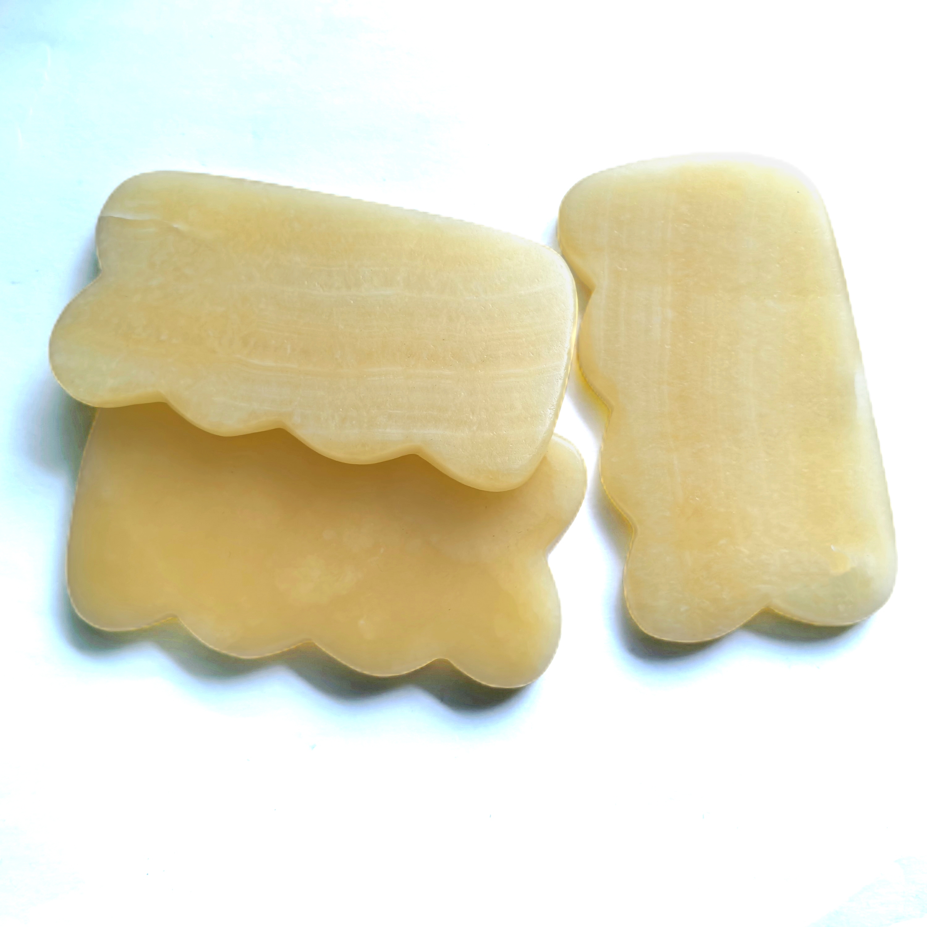 custom logo face lifting beauty tools best selling factory wholesale price natural yellow jade guasha stone